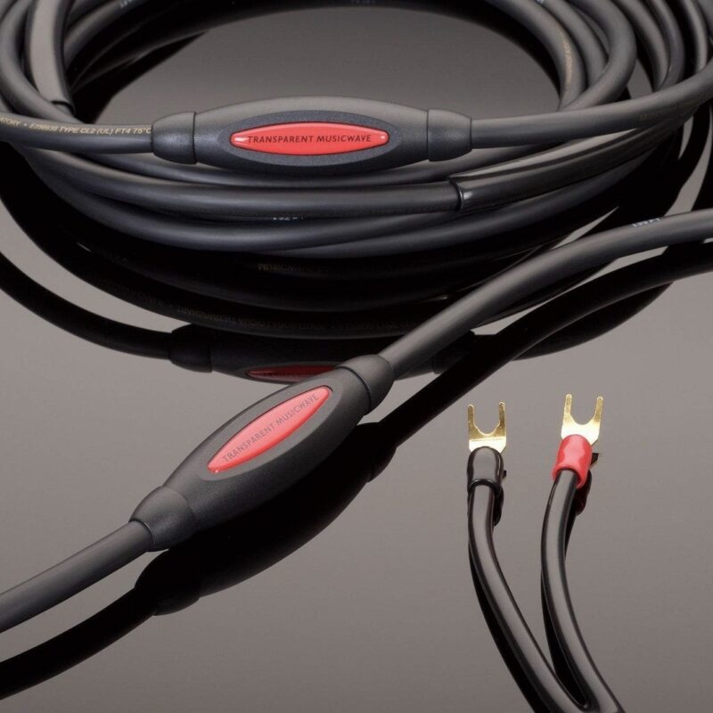 Transparent MUSICWAVE Speaker Cable Bananas Paar