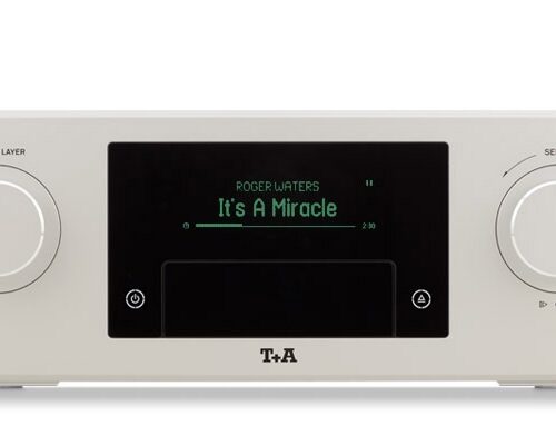High-End Audio-Player mit Display und Reglern.