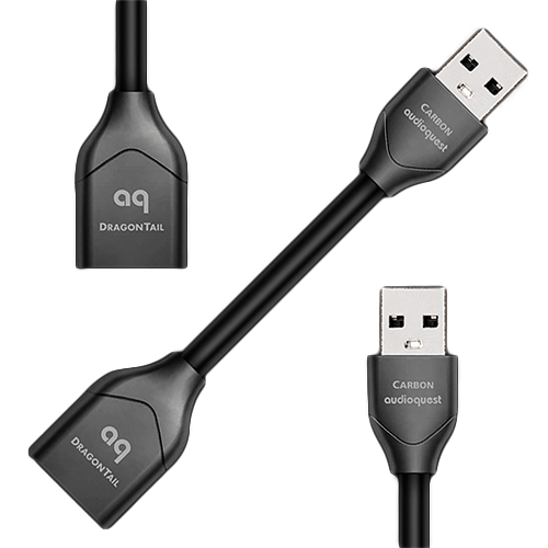 AudioQuest DragonTail Carbon USB Adapter – A Auf C, Für Besseren Sound Mit Externen DACs