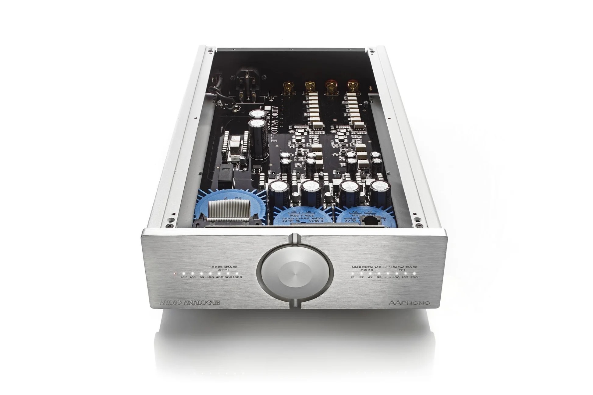audio analogue aaphono Hochwertiger Audioverstärker mit geöffnetem Gehäuse