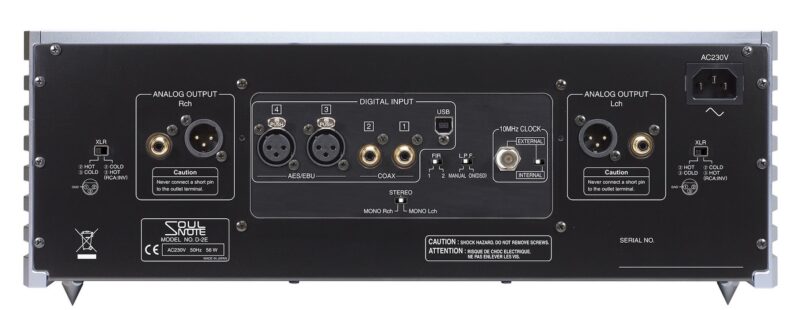 Rückseite Audiogerät mit Anschlüssen