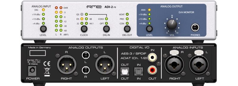Audio-Interface mit analogen und digitalen Anschlüssen