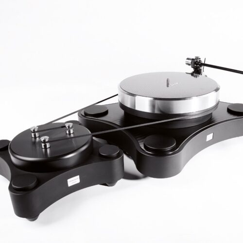 tw acustic raven black night Schwarzer Plattenspieler mit Tonarm