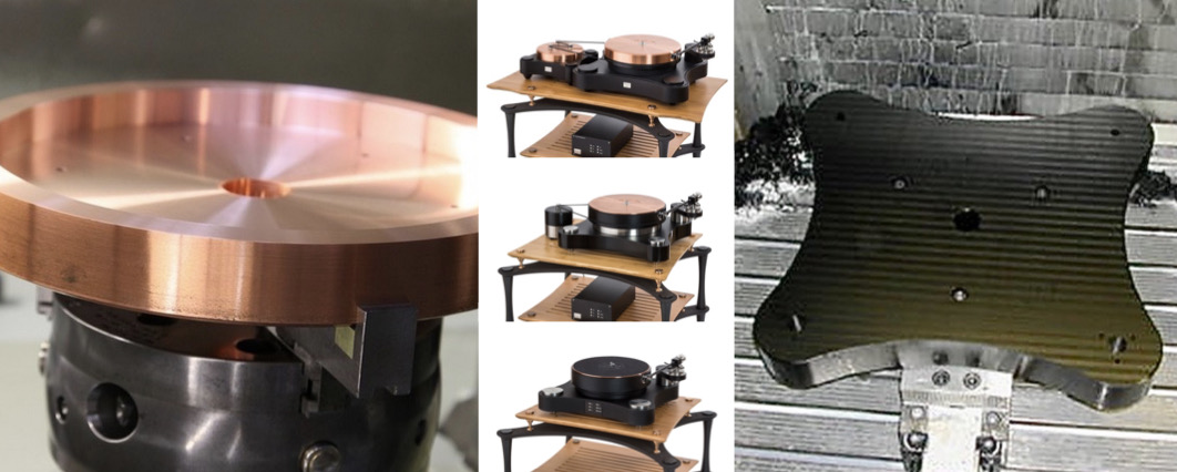 Hochwertige Plattenspieler und Komponenten aus Metall