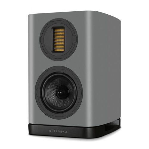 wharfedale evo 5.1 Grauer Lautsprecher mit schwarzem Sockel