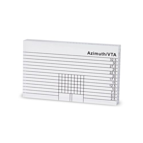 Azimuth/VTA-Skala auf Messplatte