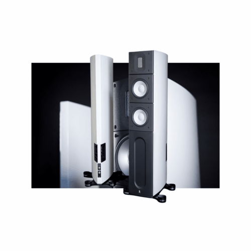 Moderne Standlautsprecher mit Subwoofer