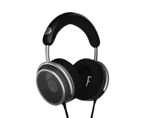 Schwarze Kopfhörer mit silbernen Akzenten